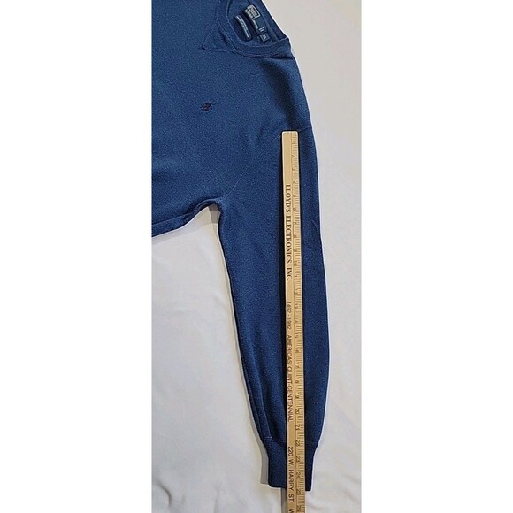 Polo Ralph Lauren Sweater 100% Cotton Blue Men's Size XL Red Pony 90s Crewneck - Picture 13 of 13